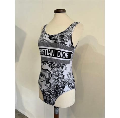 black dior bathing suit|authentic Dior swimsuit.